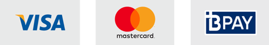 Payment methods - Visa, Mastercard or BPay